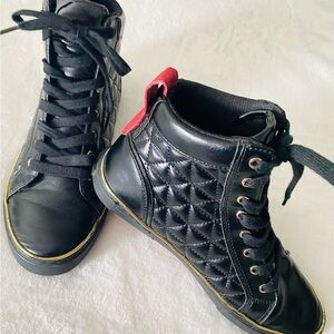 Guess Black Quilted High-Top Sneakers